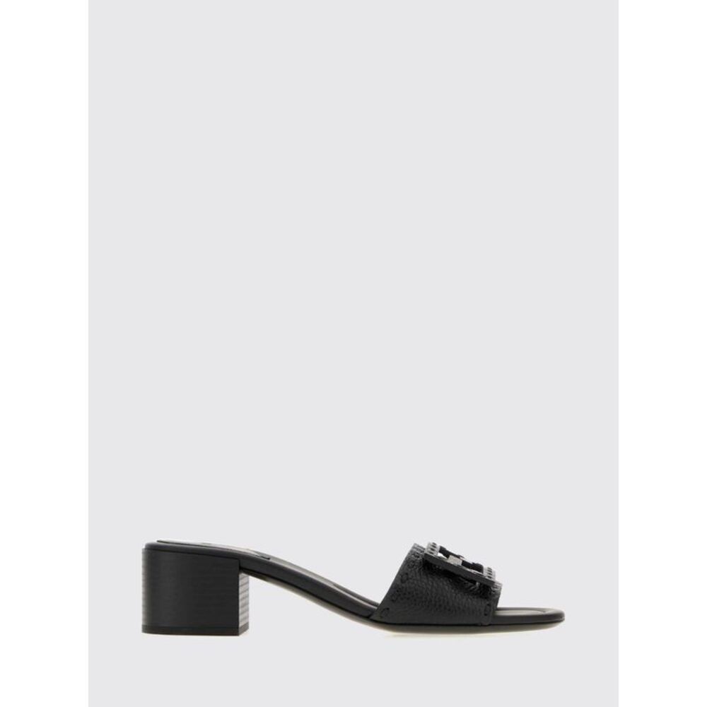 Fendi Women Fendi Baguette Mid-Heeled Calfskin Mules With Ff Monogram